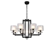 NEWPORT 4400 4408+1/C black+gold , Люстра, Black+gold Clear crystal Clear glass D86*H52,5/150 cm E14