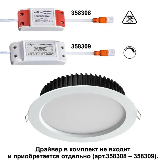 358306 NT Светильник 20Вт 4000К 85-265В IP44 SPOT | Дом Декора