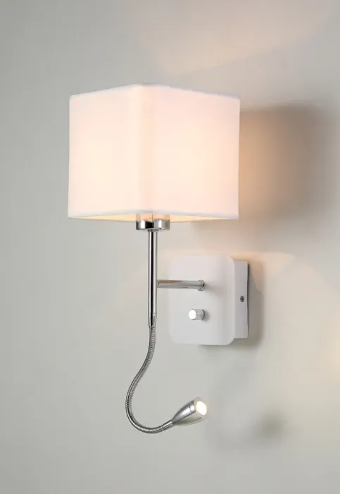 Бра Crystal Lux PACO AP2 CHROME/WHITE | Дом Декора