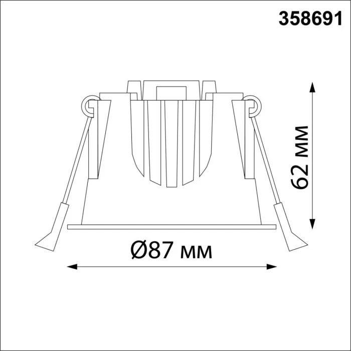 358691 NT Светильник LED 10Вт 4000К 100-265В IP20 SPOT | Дом Декора