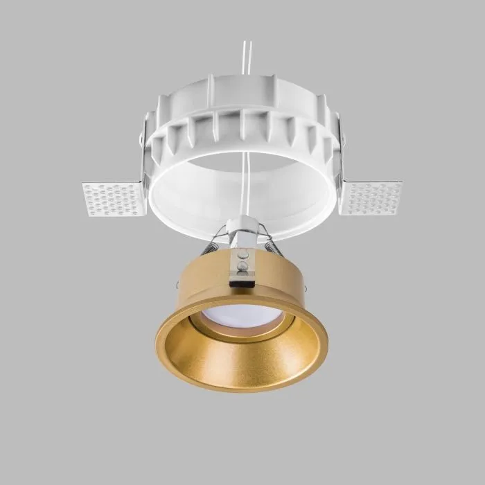 Комплект из светильника и рамки DOMINO ROUND MR16 ЗОЛОТО Domino Lightstar G214603 | Дом Декора