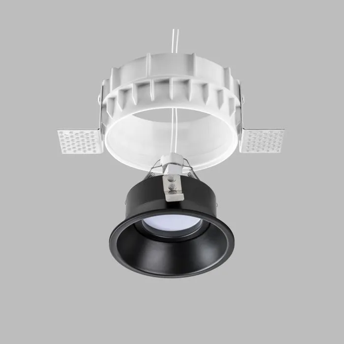 Комплект из светильника и рамки DOMINO ROUND MR16 ЧЁРНЫЙ Domino Lightstar G214607 | Дом Декора