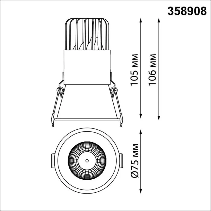 358908 NT Светильник 12Вт 3000/4000/6000К 220В IP20 SPOT | Дом Декора