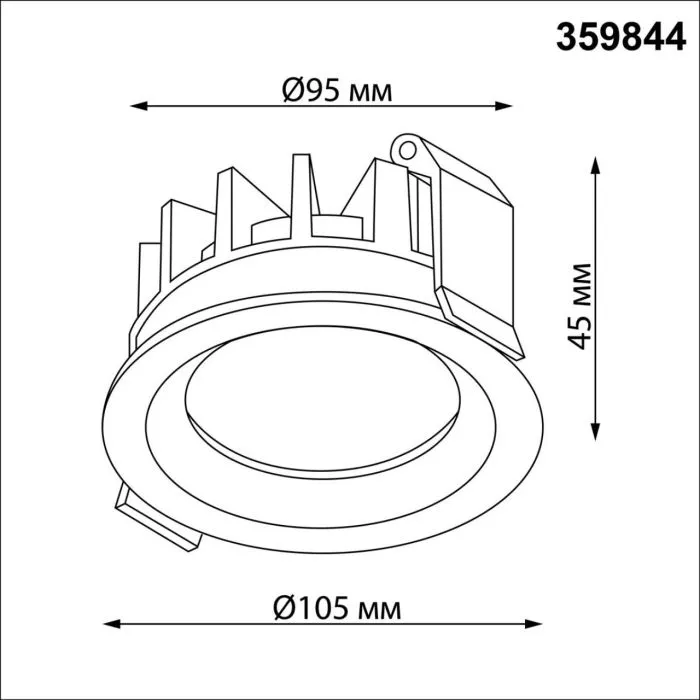 359844 NT Светильник 15Вт 2700/3200/4000К 220-240В IP44 WIR | Дом Декора