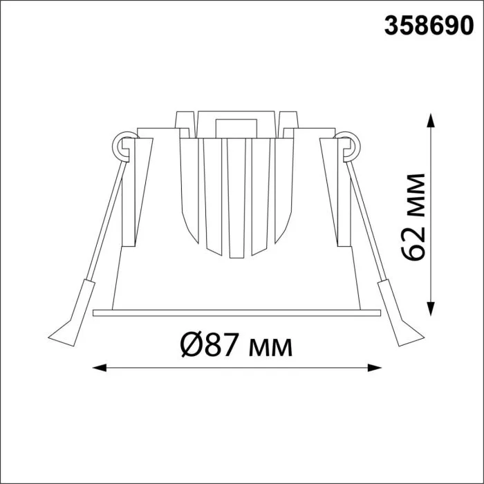 358690 NT Светильник LED 10Вт 4000К 100-265В IP20 SPOT | Дом Декора