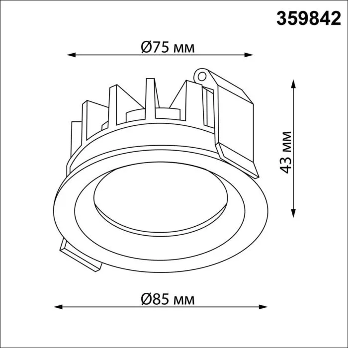 359842 NT Светильник 10Вт 2700/3200/4000К 220-240В IP44 WIR | Дом Декора