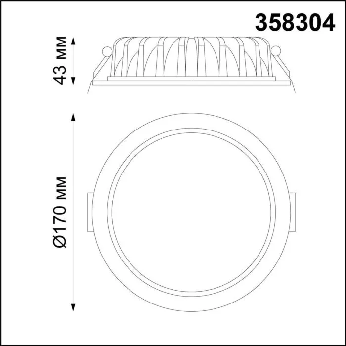 358304 NT Светильник 20Вт 3000К 85-265В IP44 SPOT | Дом Декора