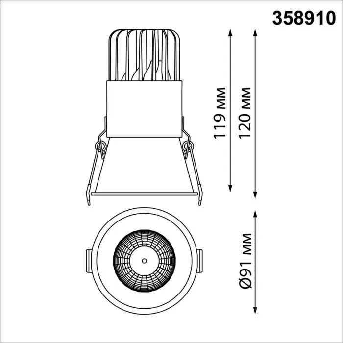 358910 NT Светильник 18Вт 3000/4000/6000К 220В IP20 SPOT | Дом Декора