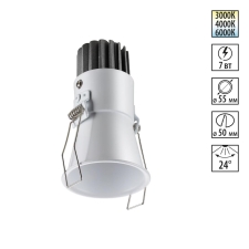 358906 NT Светильник 7Вт 3000/4000/6000К 220В IP20 SPOT